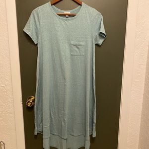 Heathered Mint Green LuLaRoe Carly High Low Dress Sz XS (2-4)